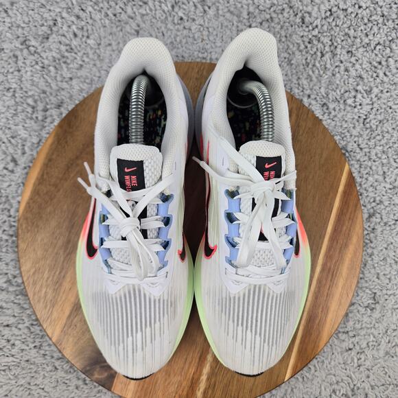 Nike Womens 8.5 Air Winflo 9 Confetti White Pink Black Gym Road Running Shoe - Picture 5 of 12